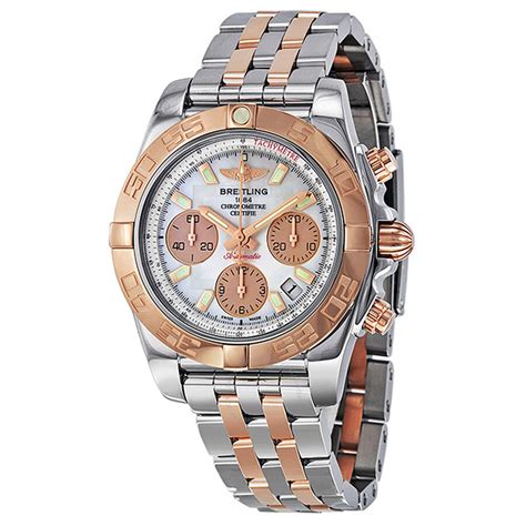 Breitling Chronomat 41 Chronograph Steel Rose Gold Watch 